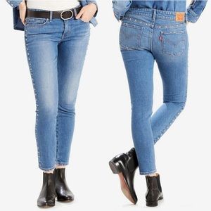 Levi’s Levis 711 Skinny Ankle High Rise Studded Studs Limited Jeans 27